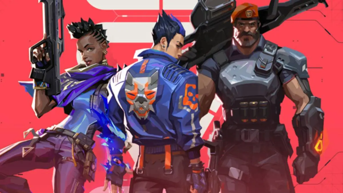 All Valorant Codes for Skins and Free Cosmetics image of three agents against a red background